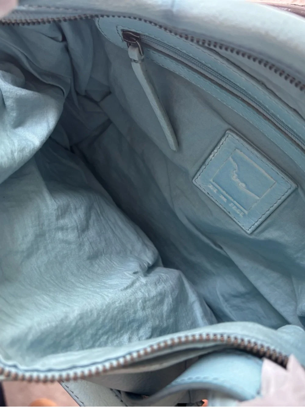 Free people baby Emerson tote bag- light blue - Picture 2 of 5